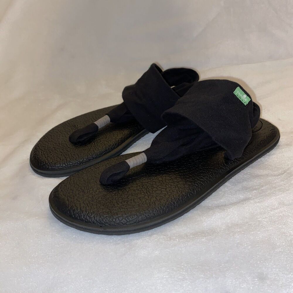 Sanuk Black Yoga Sling Slide Women’s Sandals